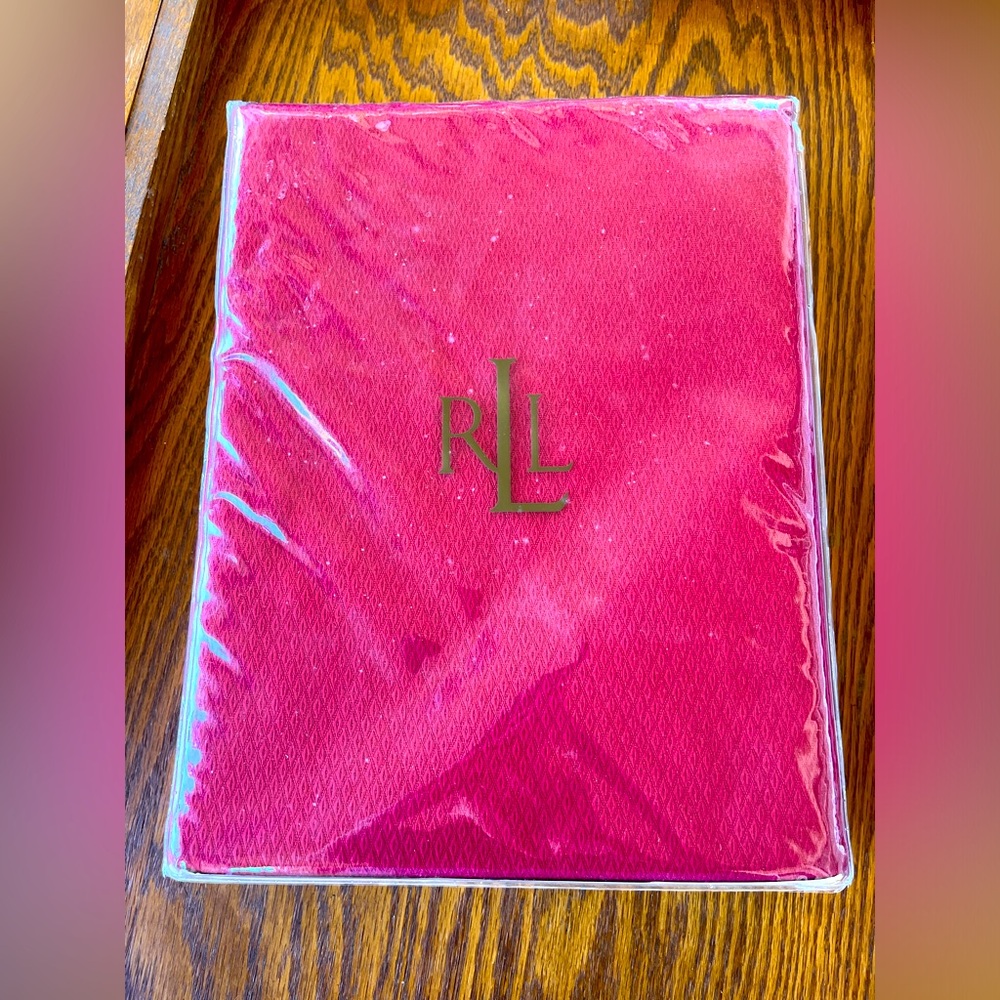 Vintage Lauren Ralph Lauren Rectangular Table Cloth 60 x 104 in NWT Red